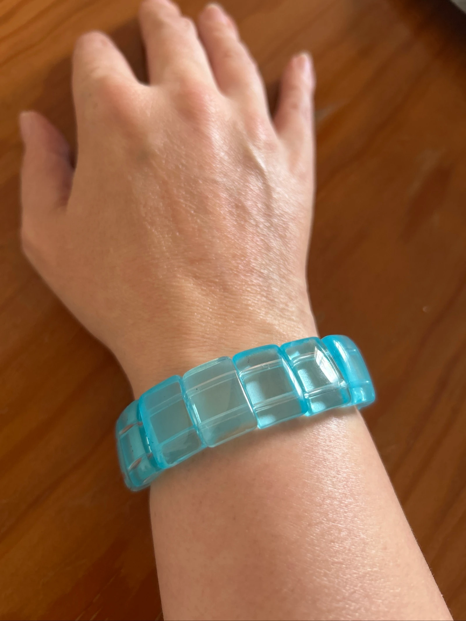 Pulseira Missangas de vidro quadradas